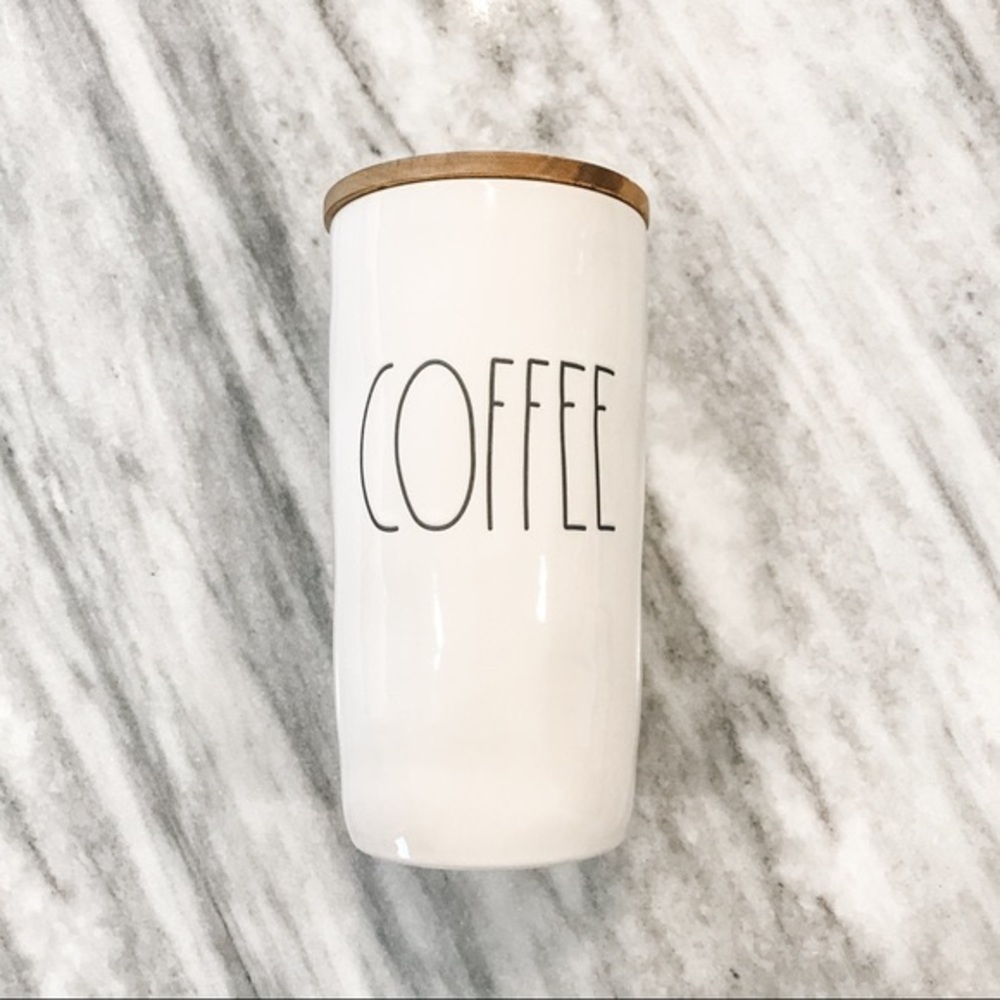 Rae Dunn LL Coffee Canister with Wood Top